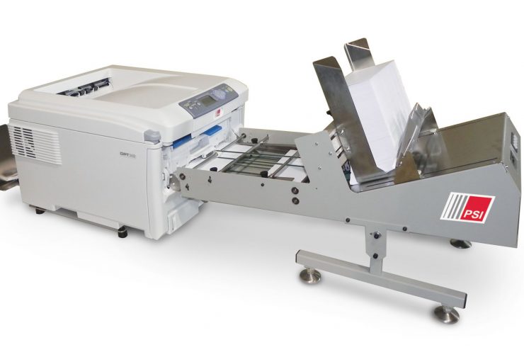 PSI Engineering Departmental Envelope Printer DPT2432 shown with print feeder